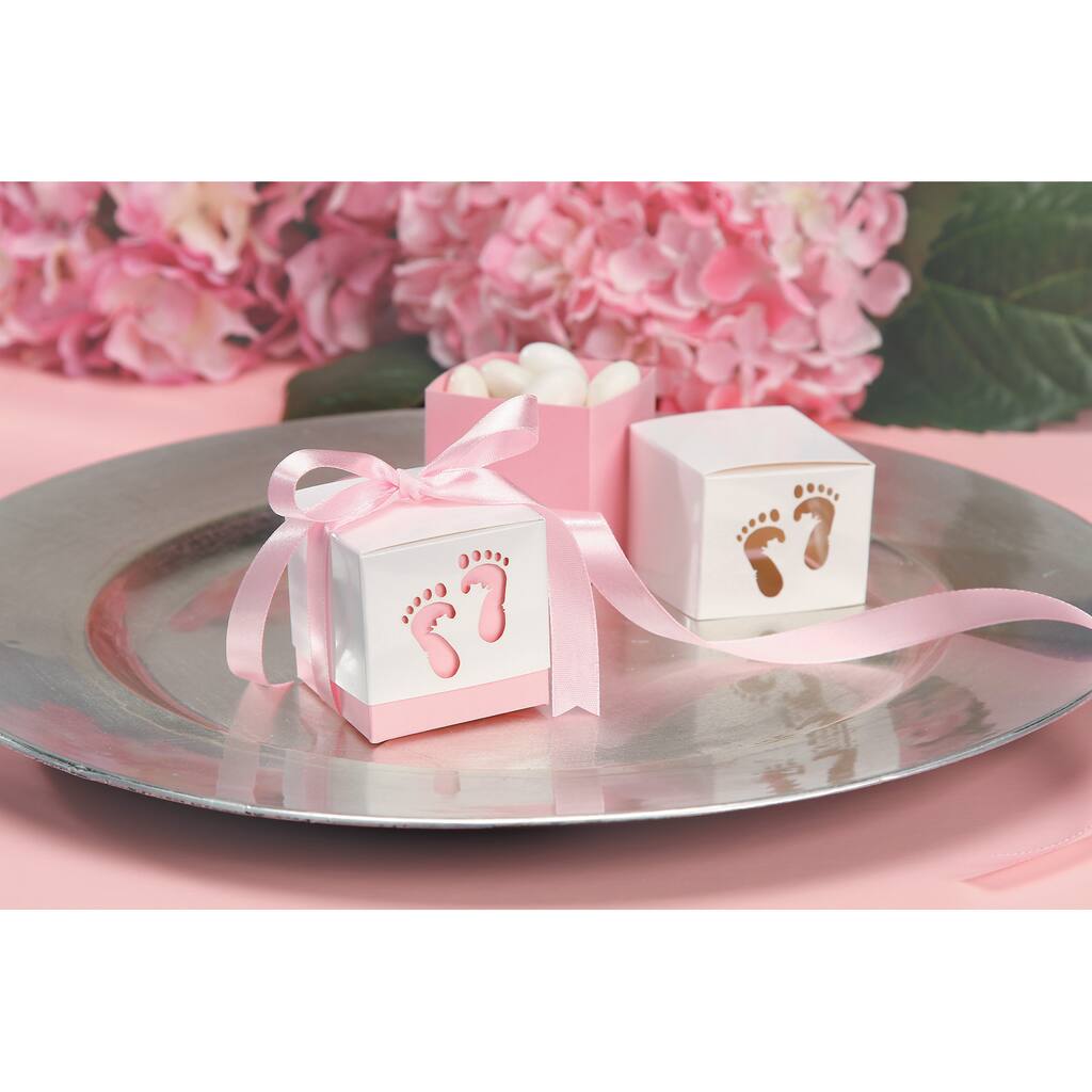 Pink Baby Shower Favor Box Baby Feet 2 X 2 Inches 12 Pack Pink Baby Shower Favor Box Baby Feet 2 X 2 Inches 12 Pack